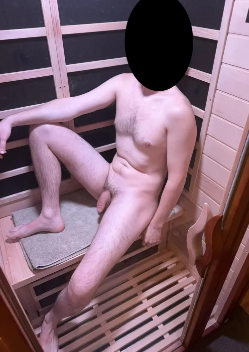 Got this home sauna recently and I absolutely love using it!!  Great way to spend some quality nude time!  Also healthy for you.