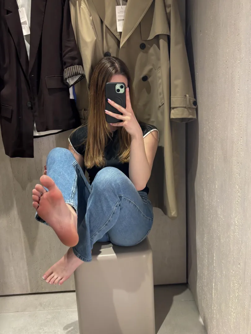 Gotta check on my feet in public too!