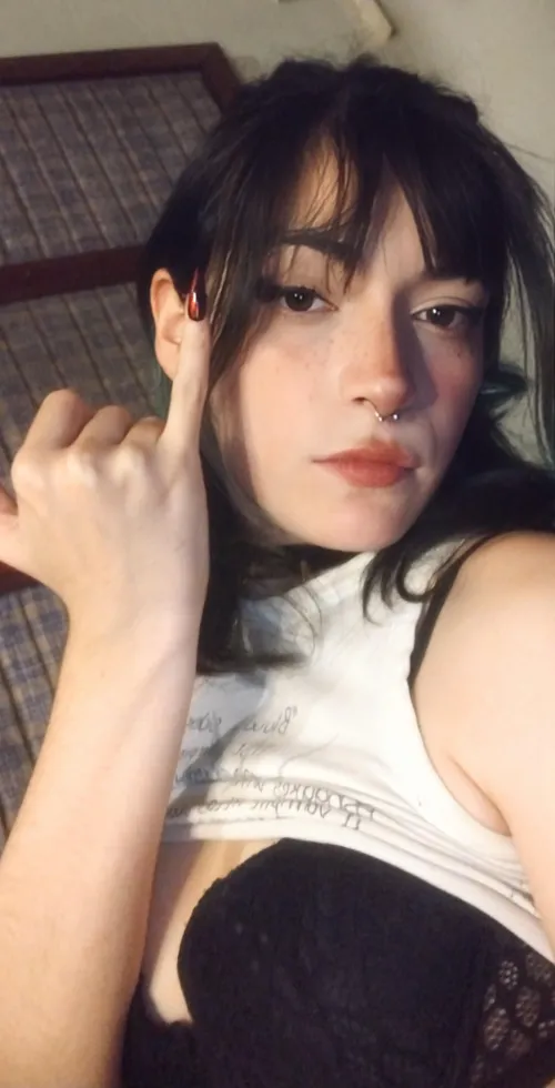 I'm going to measure it against my lipstick tube just to prove how genetically inferior you are.