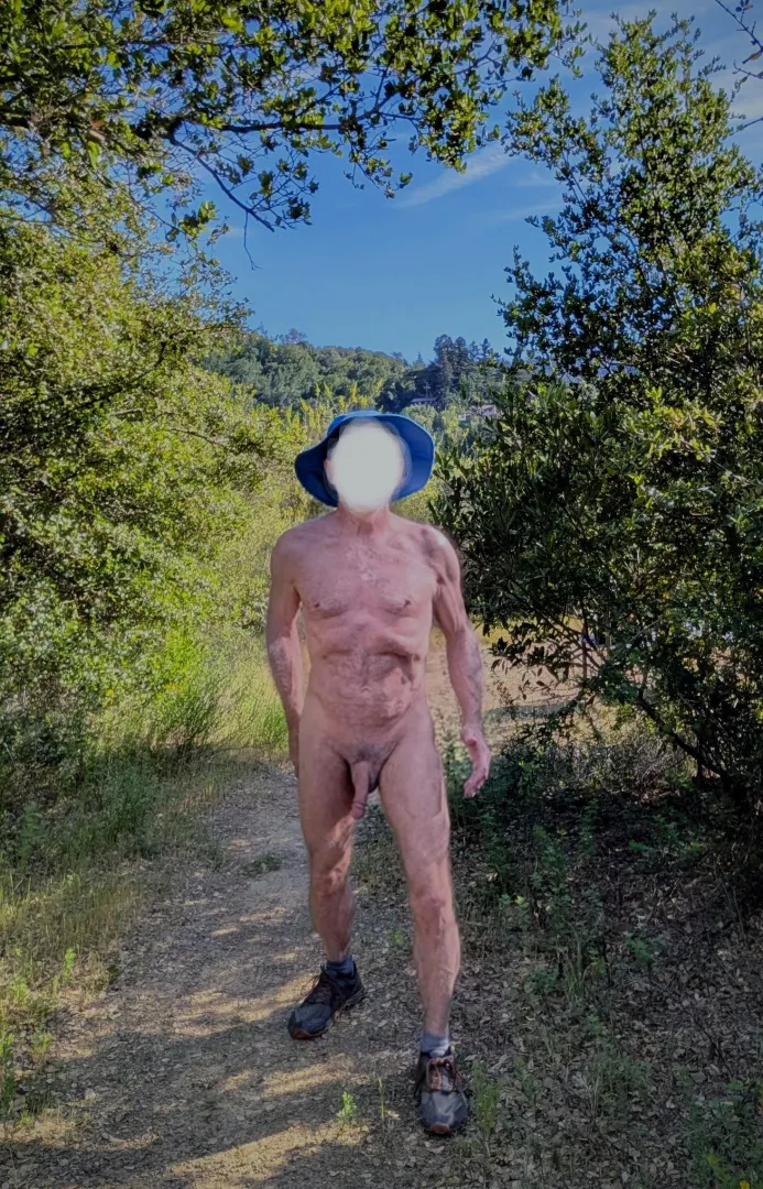 It was a great day for another nude hike in nature.