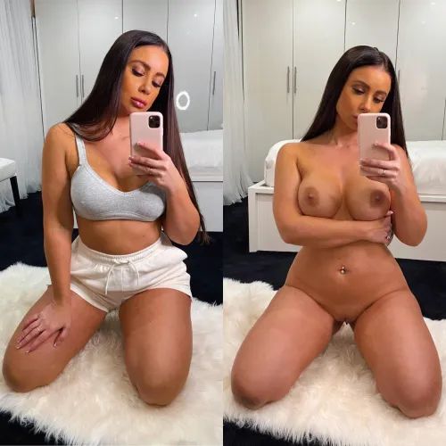 Just a mommy next door in her home outfit