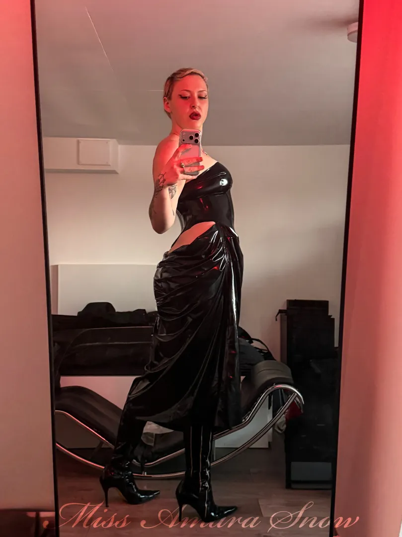 Latex ball gown styled for a friends birthday yesterday