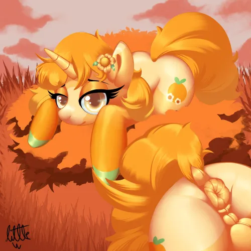 OMG Orange is so cuuuuute! I loved working this comm so much! what a lovely, gorgeous and amazing character! (artist Littleuwu20 aka me)