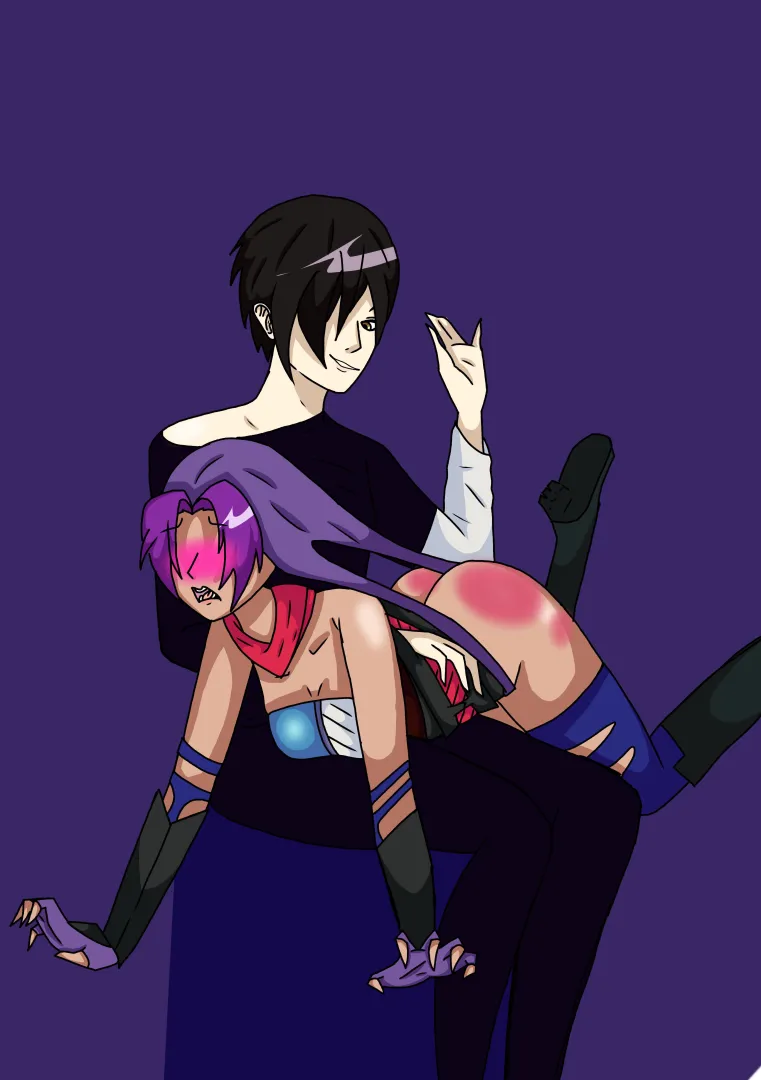 Psylocke being spanked and in an atomic