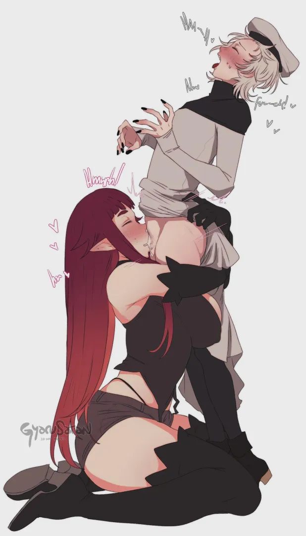 She's gonna suck him dry