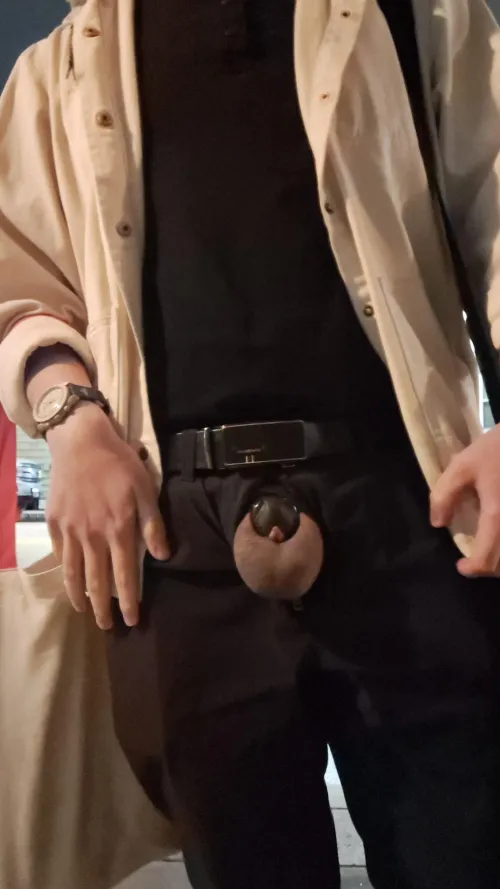 Walk home late, the cage was out the entire time