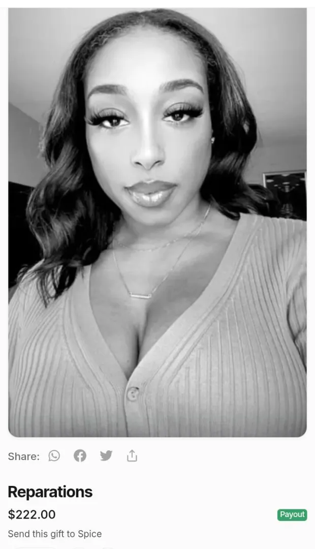 White boys to the front ... On your knees and get ready to pay your reparations 