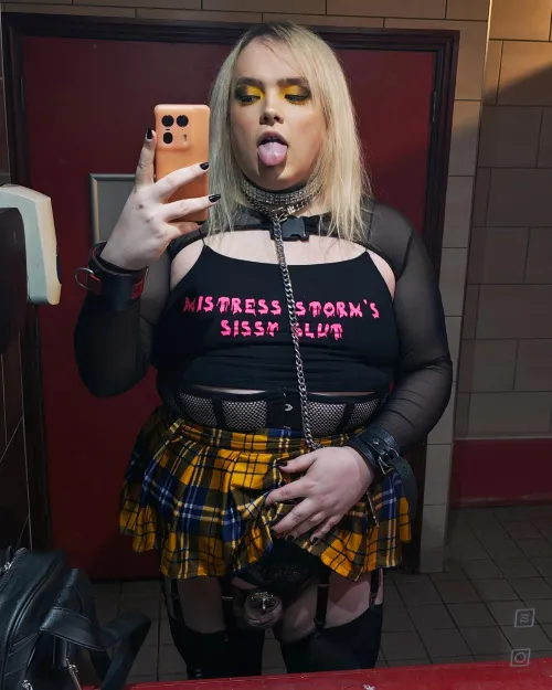 Am I sending the right message? I was so desperately horny and wanted every guy at the sex club to know I was available.