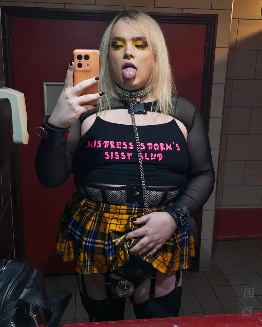 Am I sending the right message? I was so desperately horny and wanted every guy at the sex club to know I was available.