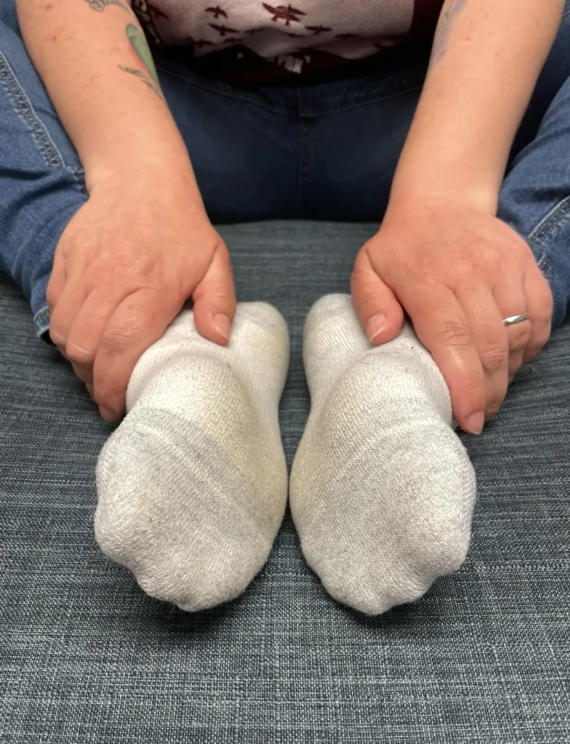 Care to sample the smell of a hard working MILF’s socks? 