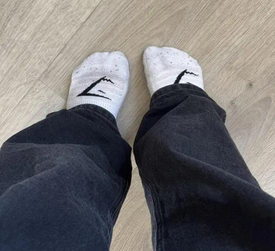 Day 3 with these gymshark socks, training, badminton, hiking, work. They have a lot going on  (selling)