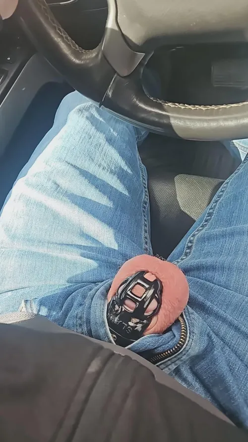 Driving home in my big diesel truck.