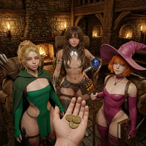 [FB4M] You're a newbie adventurer who will enter into the dungeon for the first time. There are three weak but loyal femboys with different set of skills. They're eager for adventure and love, but your savings can only afford supplies for two, includin