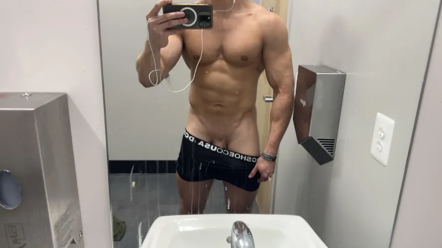 in gym bathroom
