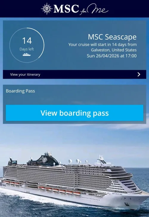 [M4M] 36M MSC Seascape 4/26/2026