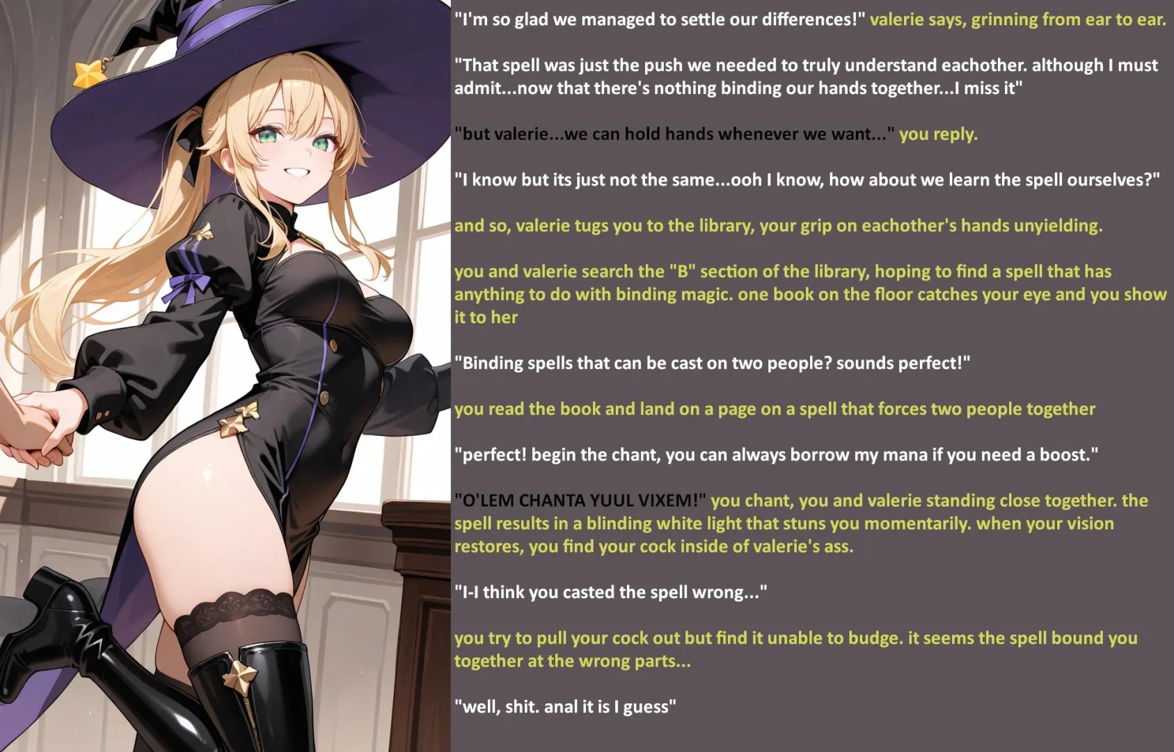 Magically bound to your rival (part 3) [Fantasy] [Anal] [Wholesome] [POV] [AI Art]