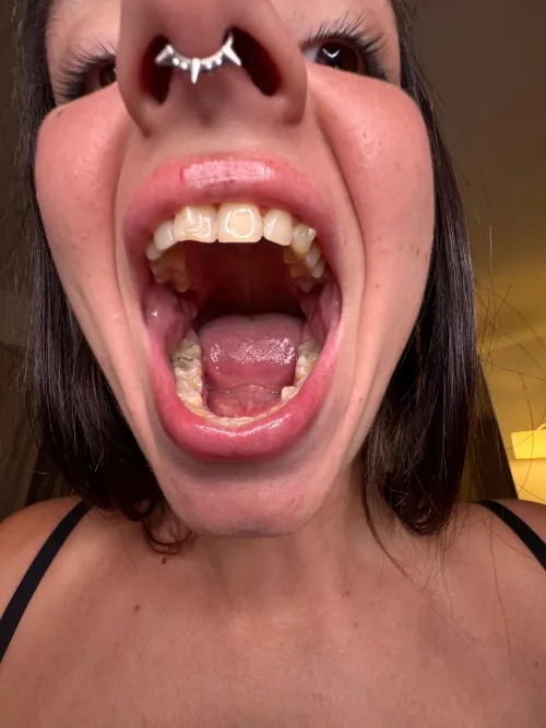 one gulp and you're gone. welcome to your new home inside me {f}