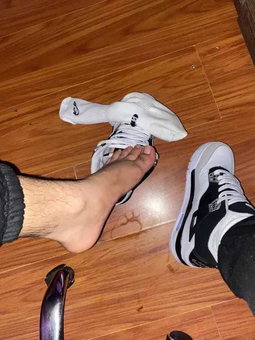 Pies apretados en el el trabajo