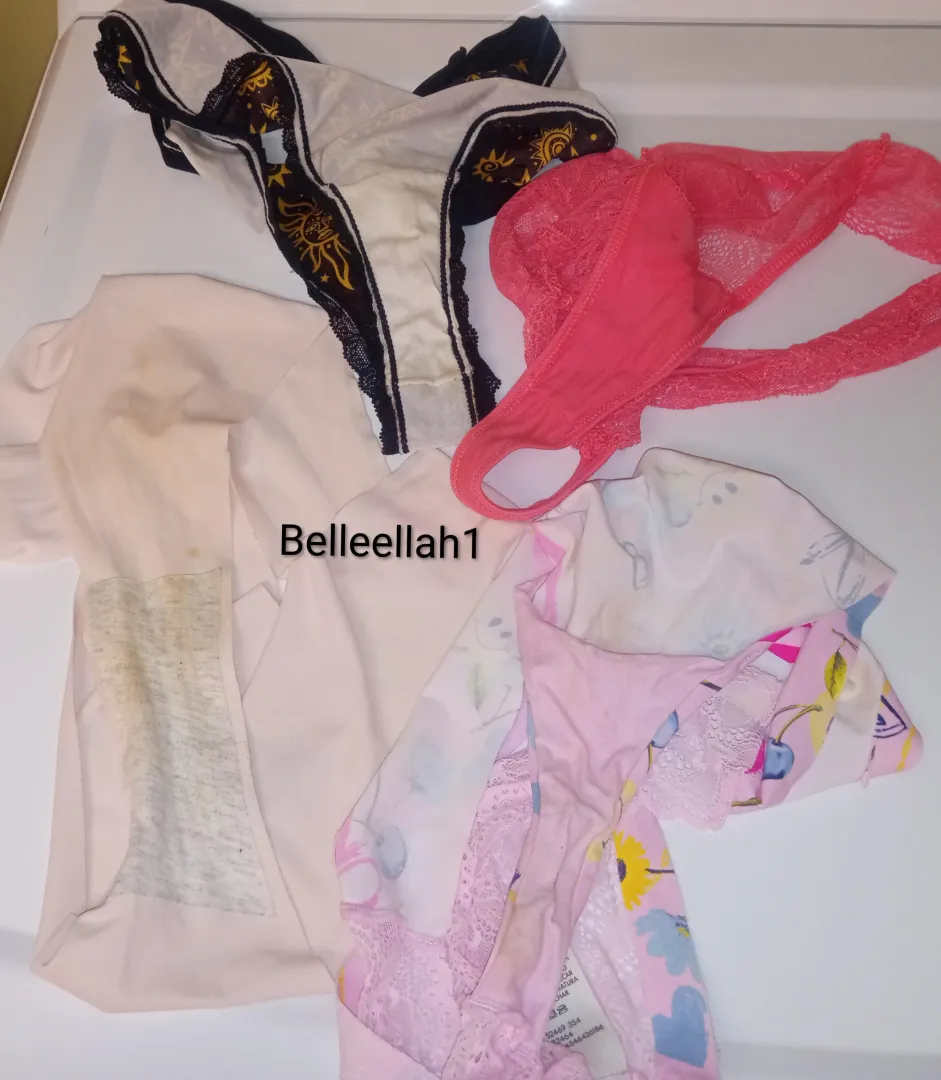 [selling] Laundry panties available! Each 2-3 days worn. Message me to claim your favorite or get all 4