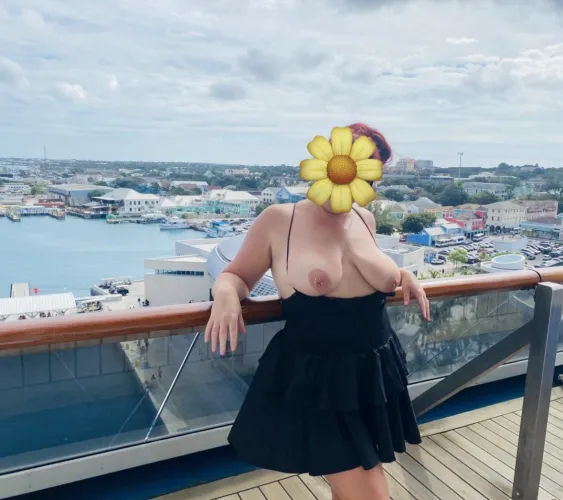 Such a beautiful view of Nassau, Bahamas and my wife…