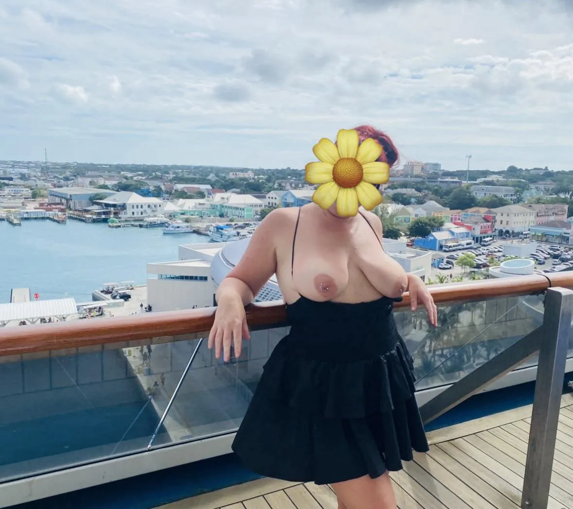 Such a beautiful view of Nassau, Bahamas and my wife…