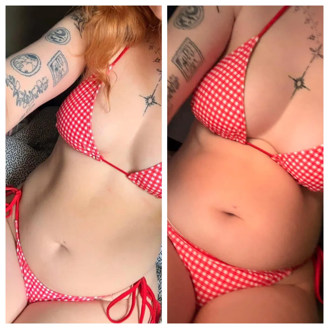 This bikini fits a bit different to a few weeks ago 