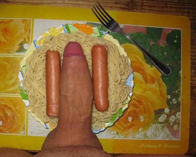 When I ask him what we're eating today...