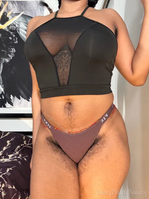 A hairy trail leading to a very hairy bush