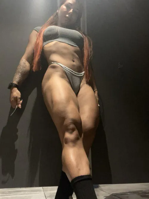 Always toned and flexed after a big home workout