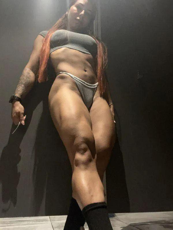 Always toned and flexed after a big home workout