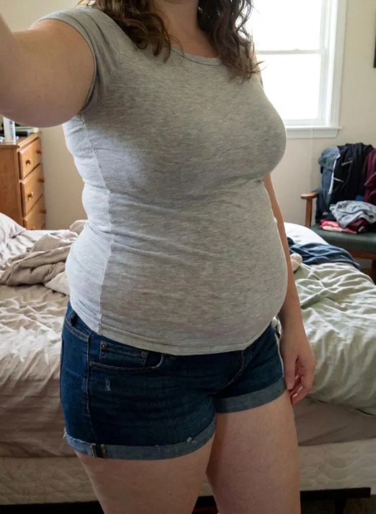 Another of my boyfriends favourite outfits, about to blow the button up.