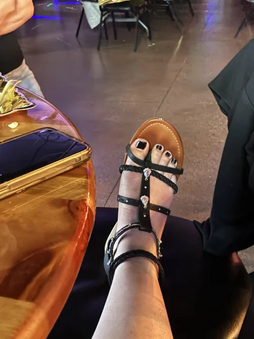 At a family dance thing, I have the best feet of them all :)  [oc]