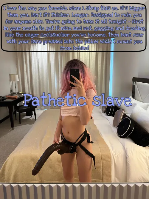 Bigger than you  Get on your knees and take it all, slave [imagefap: princessdollmie] [oc]