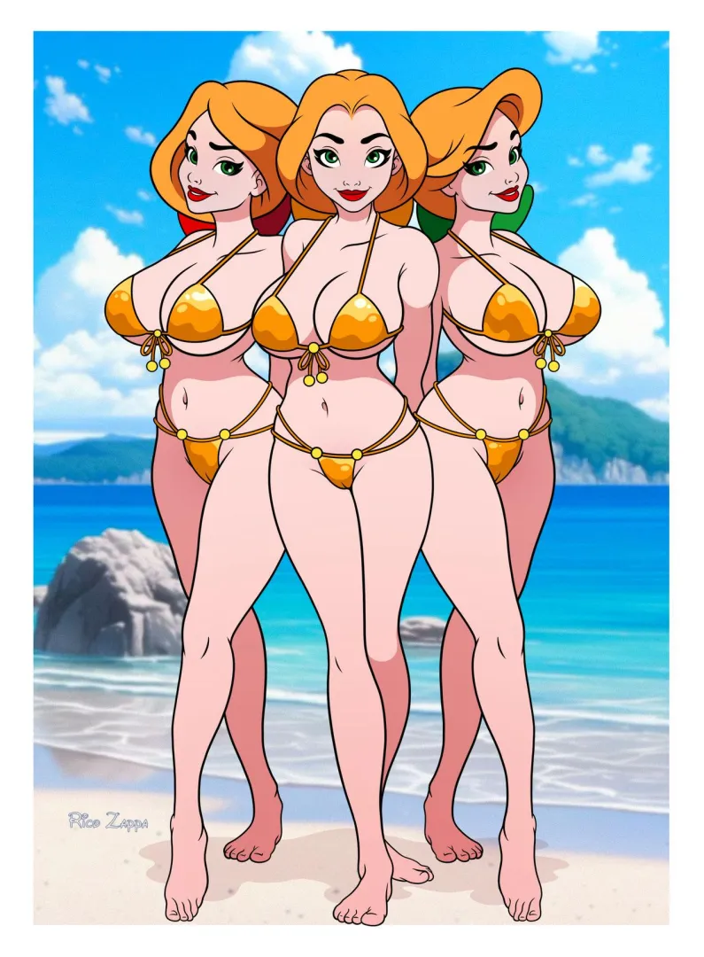 Bimbettes at the beach (RicoZappa) [Beauty and the Beast]