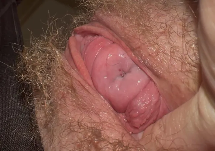 Cervix squeezed between my meaty pussy walls