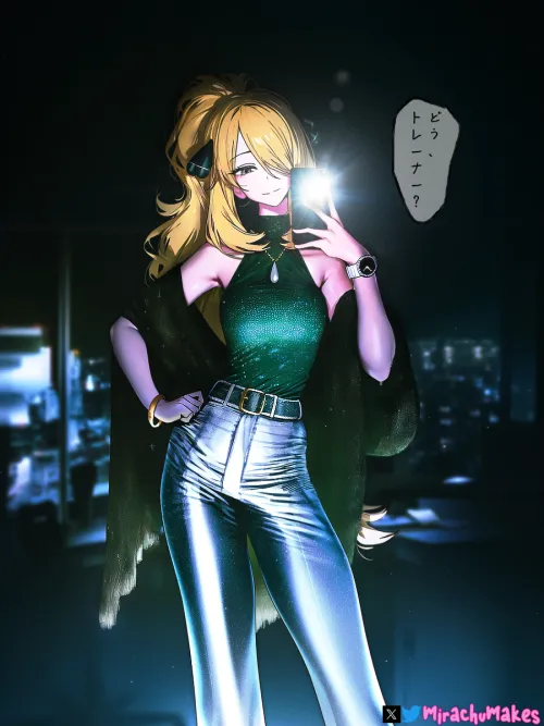 cynthia showing off in selfie!