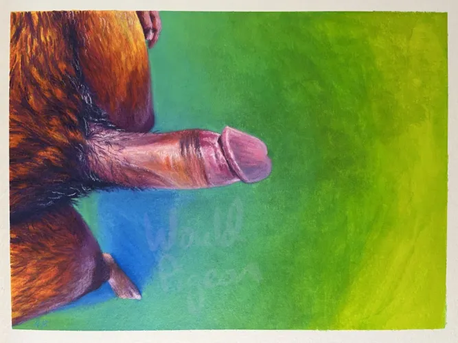 Dick portrait with chartreuse