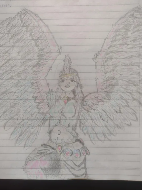 Drawing of Lucretia.