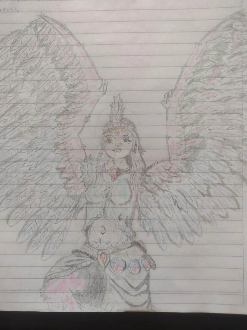 Drawing of Lucretia.