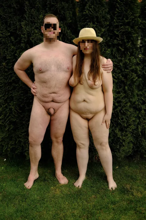 Enjoying the beautiful nature naked 