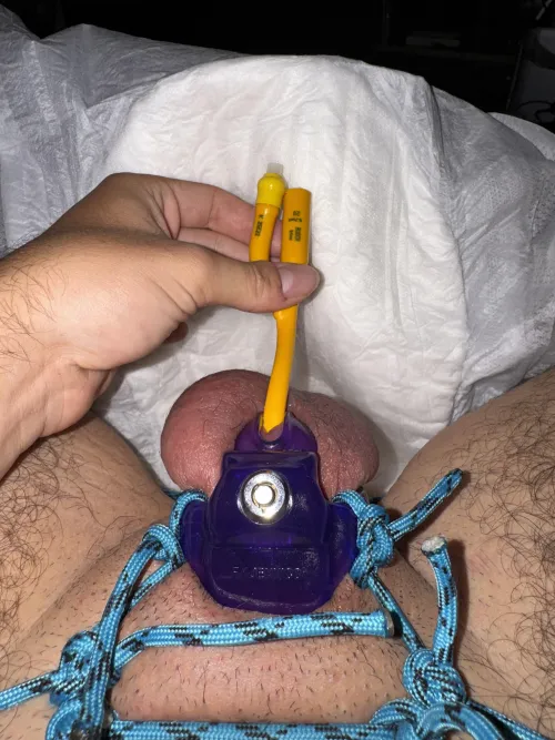 First time with a catheter in!