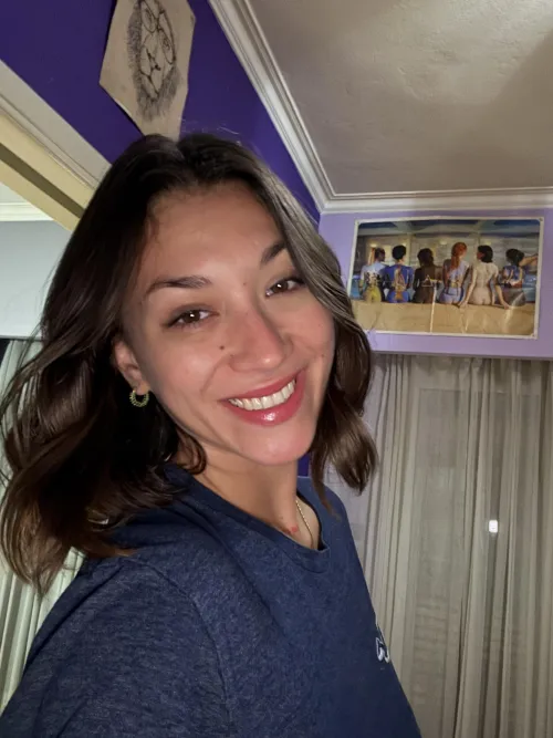 grinning at my phone like I just got good news