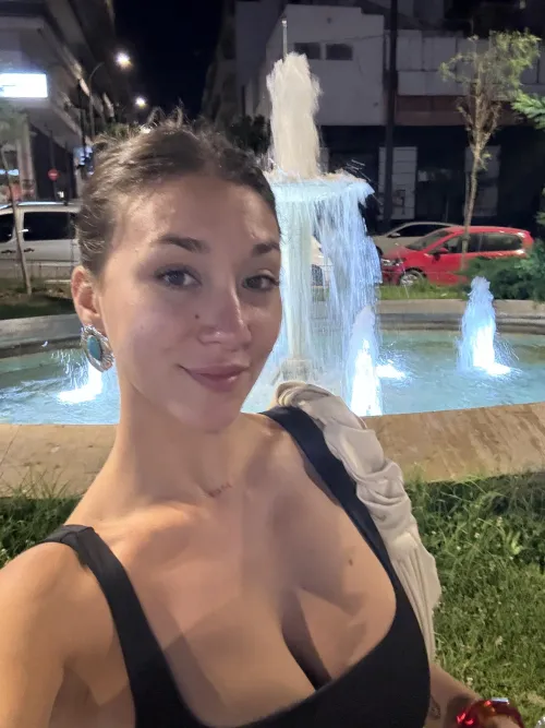 Happy girl with a cock-hungry smile