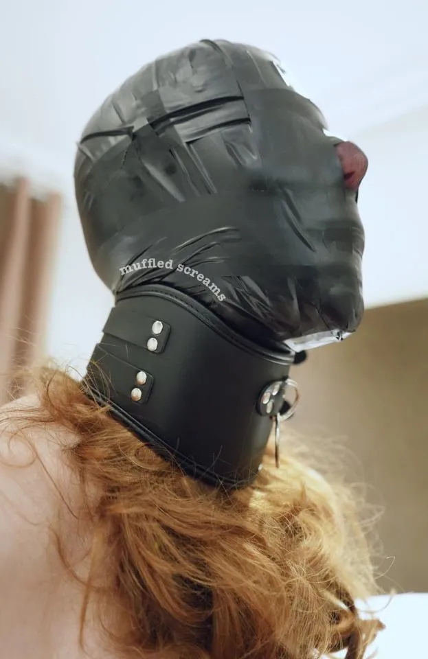 Head encased in tape