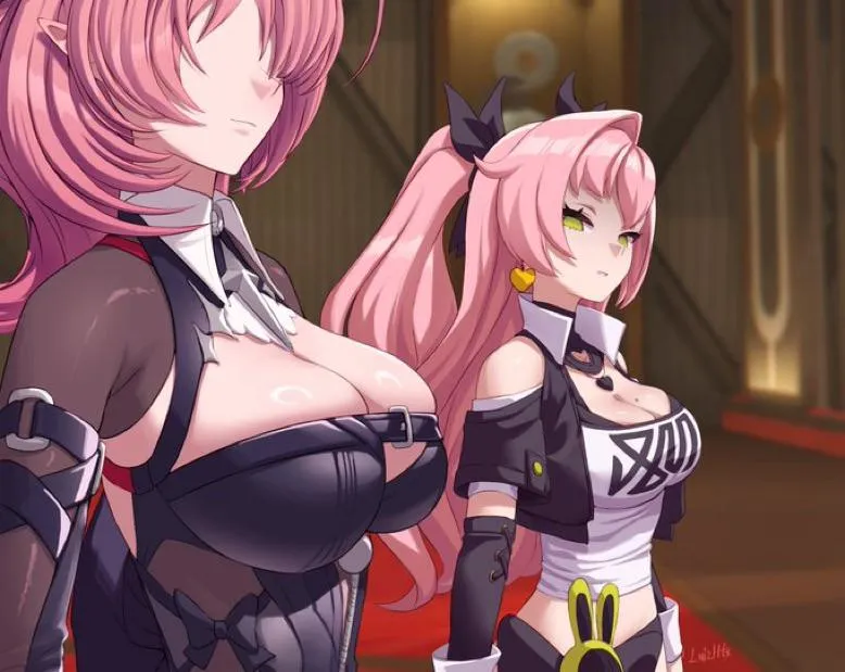 I love seeing girls with massive tits showing off how much bigger they are than other girls like with (Ramiel) and (Nicole) here. Size comparisons are always hot in general and it always makes me want to fuck the bigger one instead.