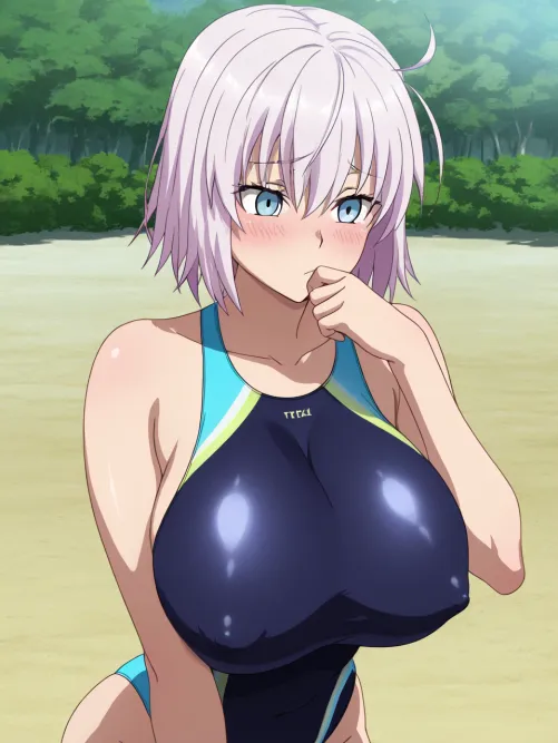 Latex tight competition swimsuit