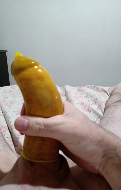 [M] first time with a yellow condom