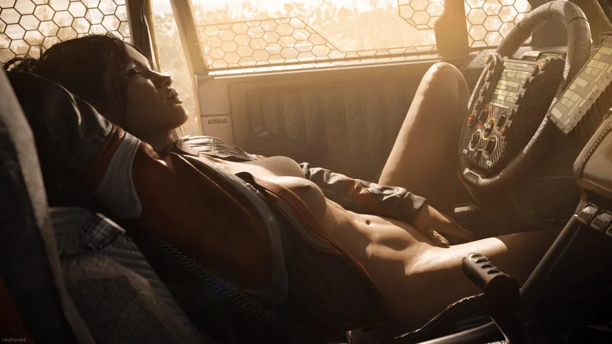 Panam Playing with Herself in the Car (redvenes)