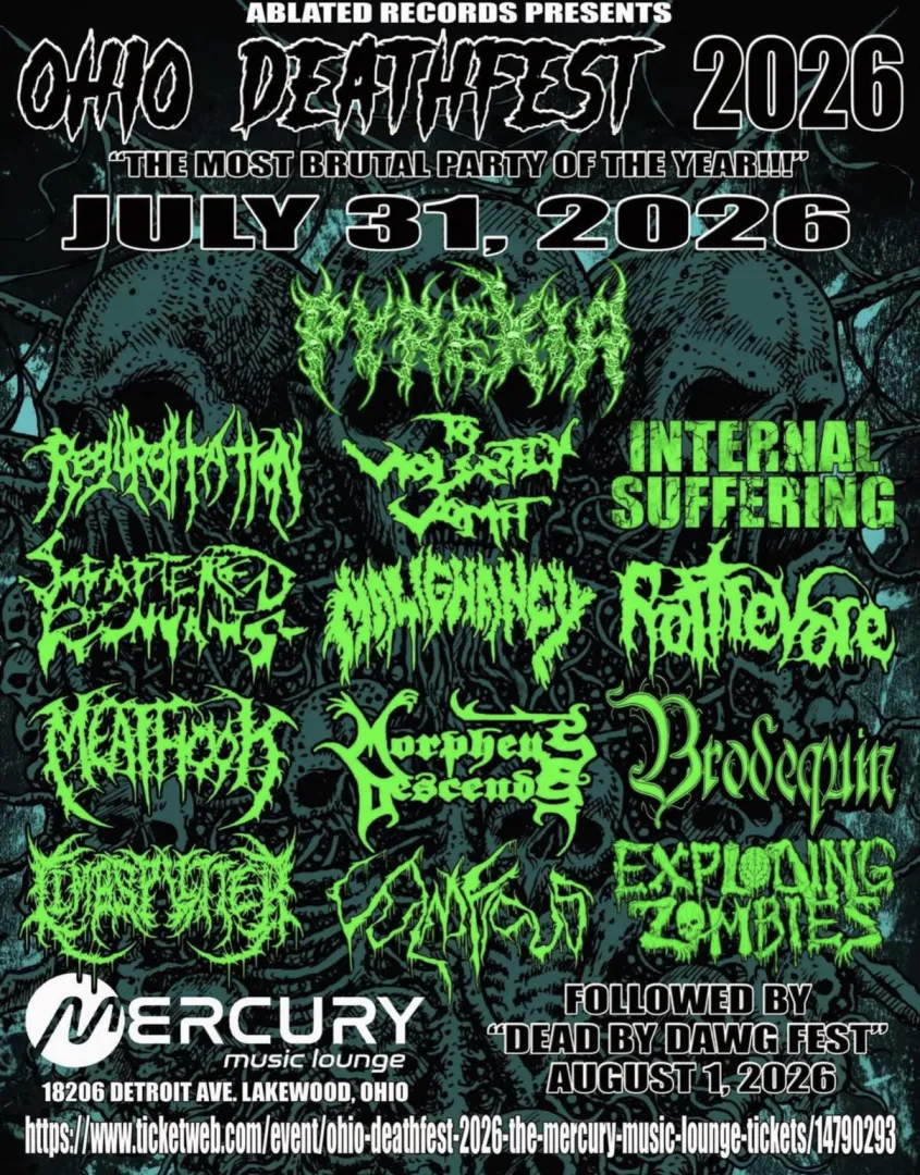 Pyrexia added to an already insane bill for Ohio deathfest 2026