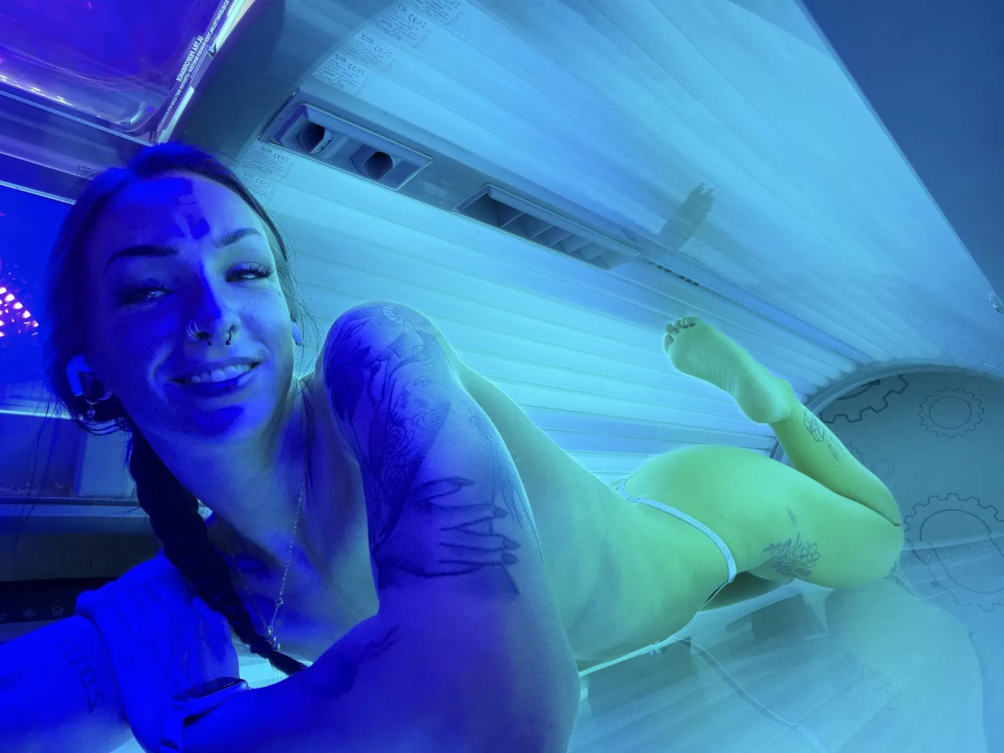 Relaxing in the heat after working out